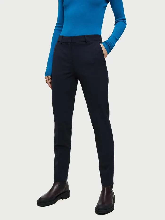 Jigsaw Trousers Women Paris Slim Tapered Trouser Blue
