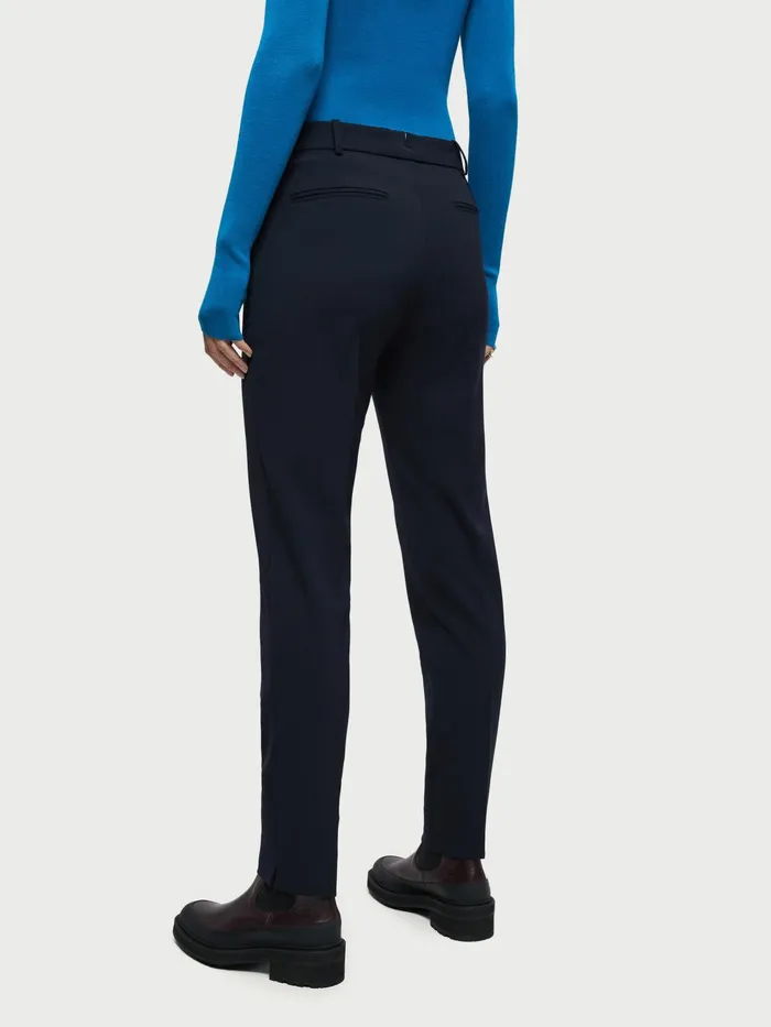 Jigsaw Trousers Women Paris Slim Tapered Trouser Blue