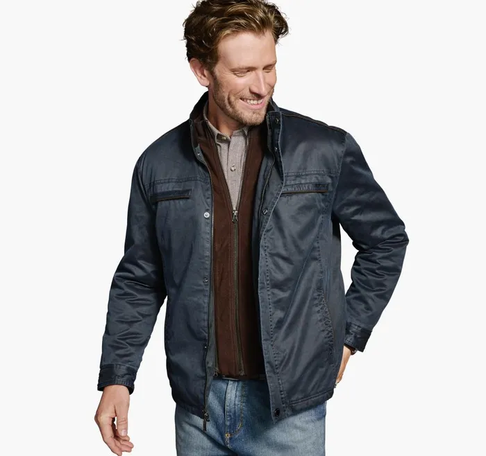 Johnston and Murphy Antique Cotton Jacket Navy Men Coats Jackets and Vests Johnston and Murphy Antique Cotton Jacket Navy Men Coats Jackets and Vests