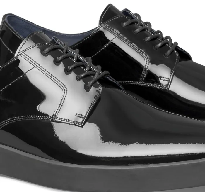 Johnston and Murphy Bolivar Plain Toe Black Italian Patent Men Dress Classics Johnston and Murphy Bolivar Plain Toe Black Italian Patent Men Dress Classics