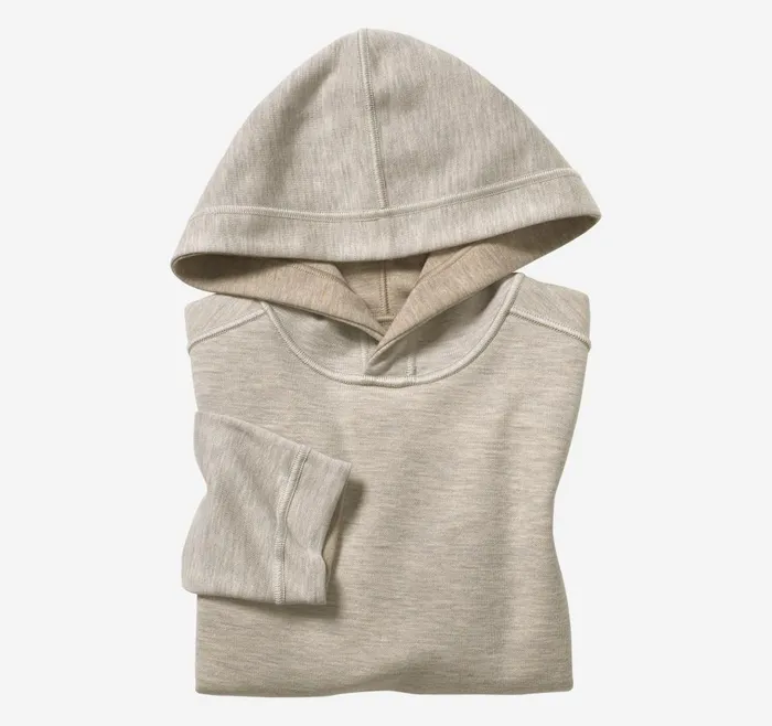 Johnston and Murphy Boys Reversible Solid Hoodie Oatmeallight Gray Boys Sweaters and Knits