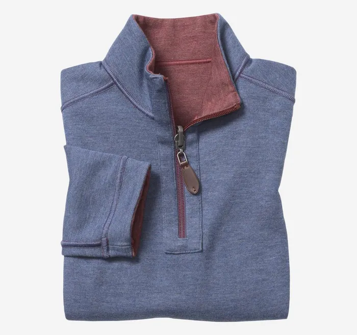 Johnston and Murphy Boys Reversible Solid Quarter Zip Berryblue Boys Sweaters and Knits Johnston and Murphy Boys Reversible Solid Quarter Zip Berryblue Boys Sweaters and Knits