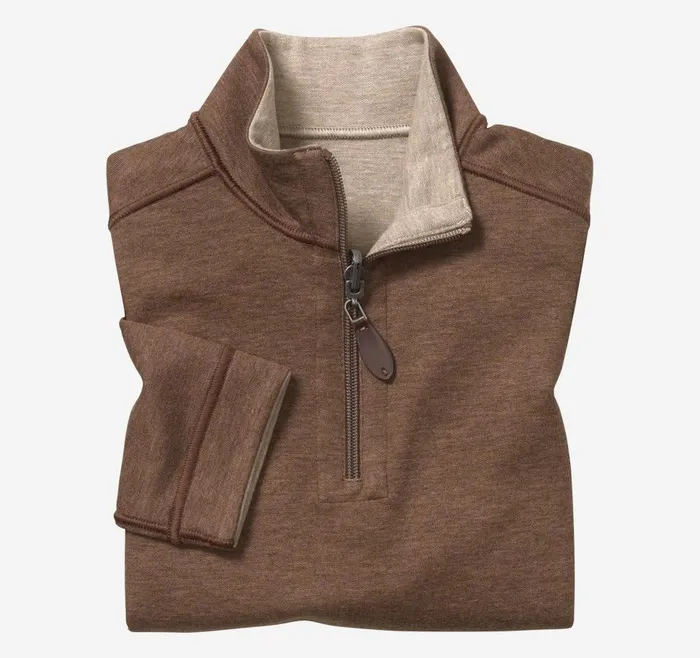 Johnston and Murphy Boys Reversible Solid Quarter Zip Rustoatmeal Boys Sweaters and Knits Johnston and Murphy Boys Reversible Solid Quarter Zip Rustoatmeal Boys Sweaters and Knits