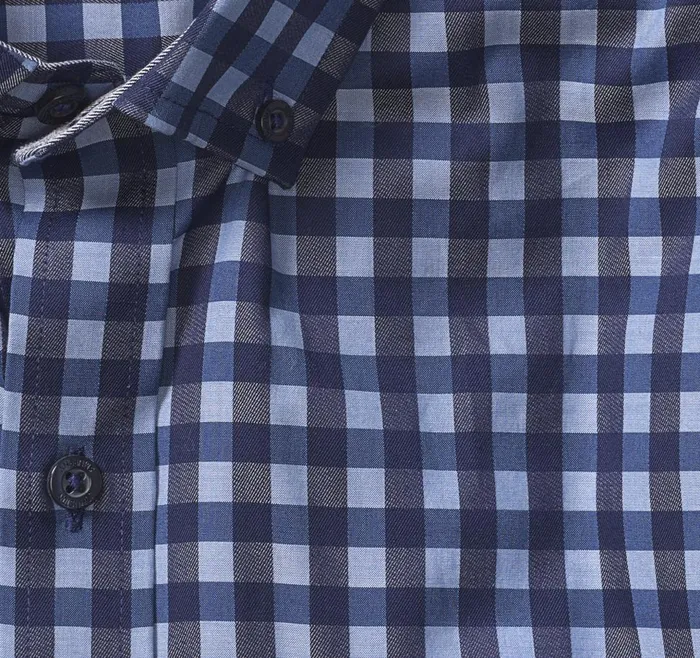 Johnston and Murphy ButtonCollar Premium Cotton Shirt Navyblue Dark Twill Gingham Men Shirts Johnston and Murphy ButtonCollar Premium Cotton Shirt Navyblue Dark Twill Gingham Men Shirts