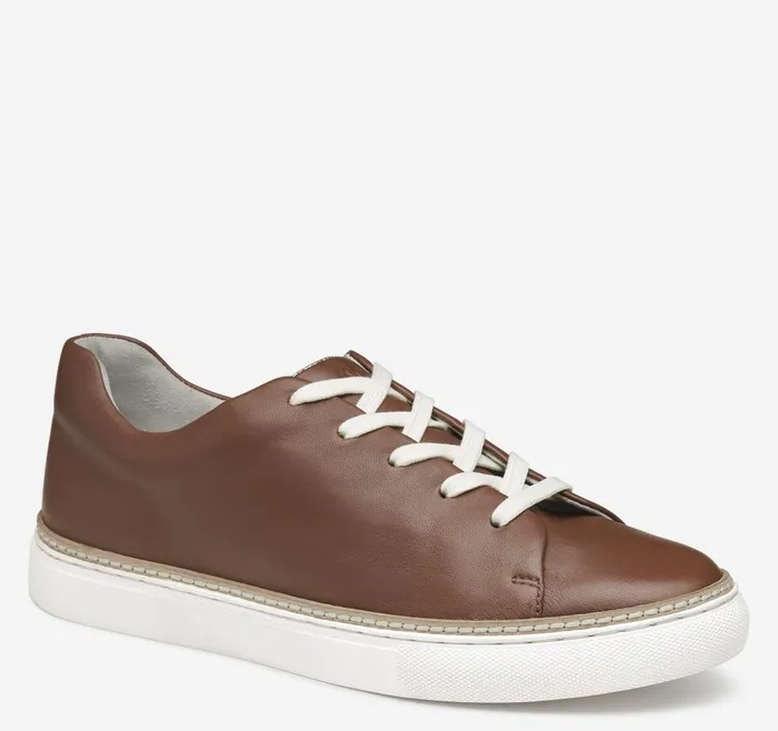 Johnston and Murphy Callie LacetoToe Cognac Glove Leather Women Sneakers