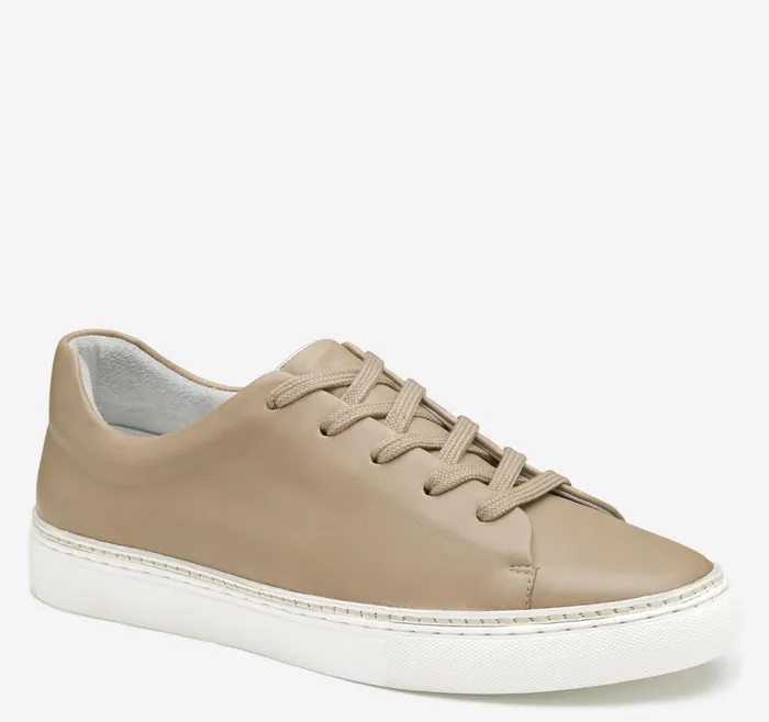 Johnston and Murphy Callie LacetoToe Sand Glove Leather Women Sneakers