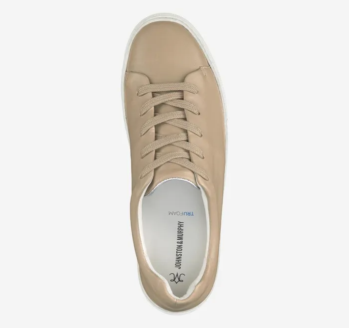 Johnston and Murphy Callie LacetoToe Sand Glove Leather Women Sneakers Johnston and Murphy Callie LacetoToe Sand Glove Leather Women Sneakers