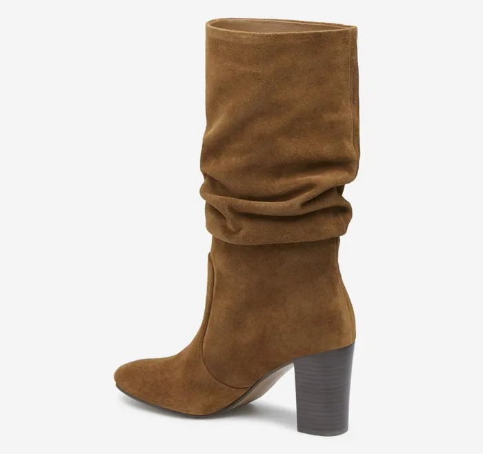 Johnston and Murphy Charlotte Slouch Boot Whiskey Suede Women Boots and Booties Johnston and Murphy Charlotte Slouch Boot Whiskey Suede Women Boots and Booties
