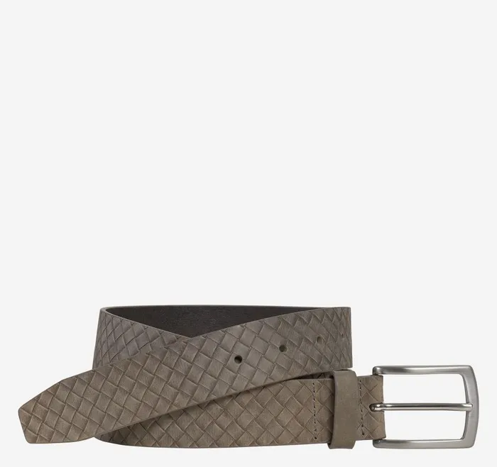 Johnston and Murphy DiamondEmbossed Belt Gray Men Belts