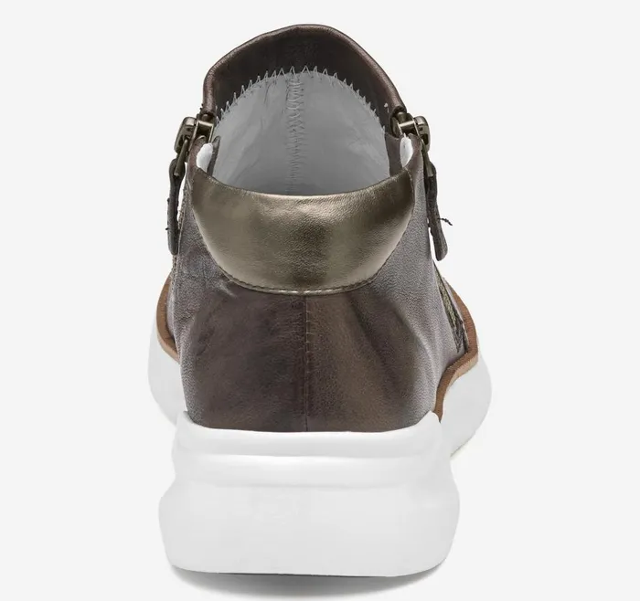Johnston and Murphy Emery Zip Bootie Dark Taupe Washed Italian Sheepskin Women Boots and Booties Johnston and Murphy Emery Zip Bootie Dark Taupe Washed Italian Sheepskin Women Boots and Booties