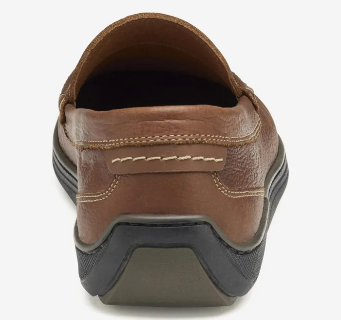 Johnston and Murphy Emmett Penny Dark Tan Full Grain Men SlipOns Johnston and Murphy Emmett Penny Dark Tan Full Grain Men SlipOns