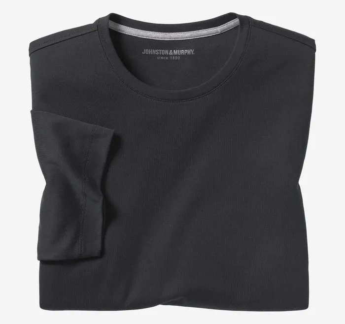 Johnston and Murphy Essential Tee Black Men Polos and Tees