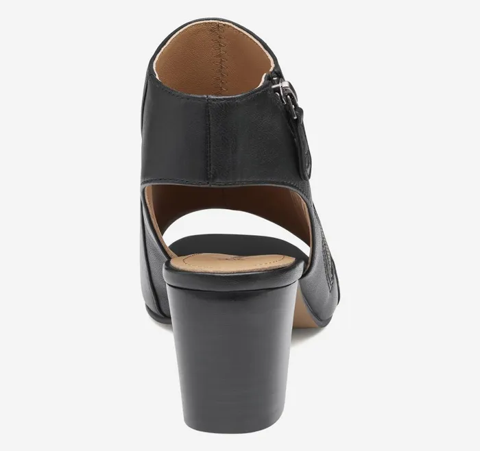 Johnston and Murphy Evelyn SideZip Bootie Black Glove Leather Women Boots and Booties Johnston and Murphy Evelyn SideZip Bootie Black Glove Leather Women Boots and Booties