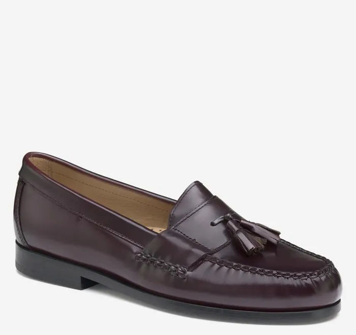Johnston and Murphy Hayes Tassel Burgundy Full Grain Men SlipOns