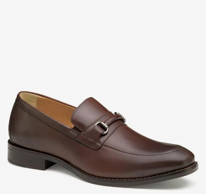 Johnston and Murphy Lewis Bit Mahogany Full Grain Men SlipOns
