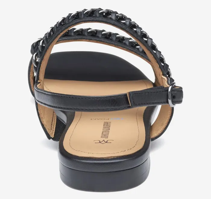 Johnston and Murphy Lilly Chain Sandal Black Glove Leather Women Sandals Johnston and Murphy Lilly Chain Sandal Black Glove Leather Women Sandals