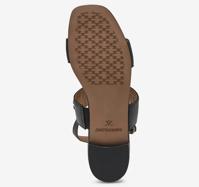 Johnston and Murphy Lilly Chain Sandal Black Glove Leather Women Sandals Johnston and Murphy Lilly Chain Sandal Black Glove Leather Women Sandals