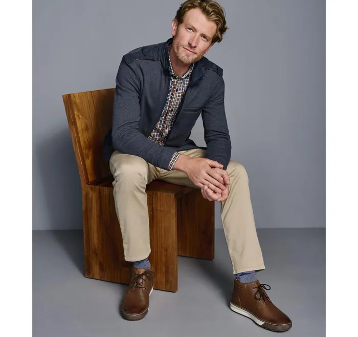 Johnston and Murphy Melange Knit FullZip Navy Men Sweaters and Knits Johnston and Murphy Melange Knit FullZip Navy Men Sweaters and Knits