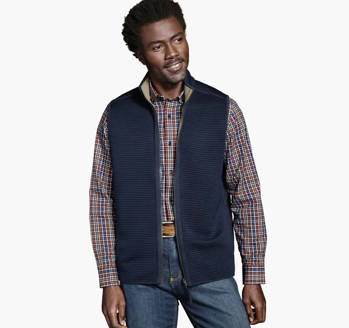 Johnston and Murphy Reversible Channel Quilted Vest Brown Heathernavy Men Coats Jackets and Vests Johnston and Murphy Reversible Channel Quilted Vest Brown Heathernavy Men Coats Jackets and Vests