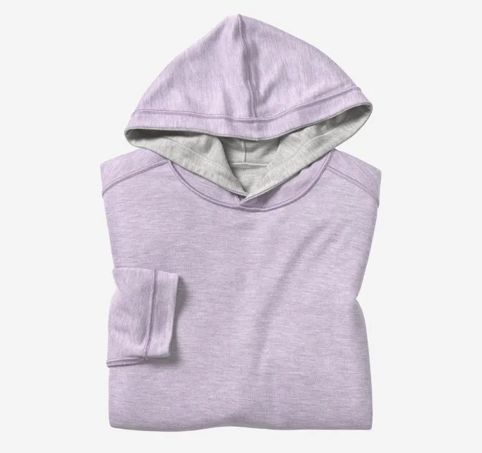 Johnston and Murphy Reversible Knit Hoodie Graylavender Men Loungewear