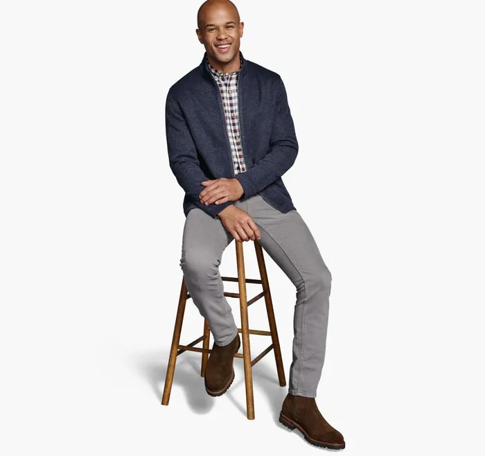 Johnston and Murphy Ribbed Full Zip Sweater Navy Men Sweaters and Knits Johnston and Murphy Ribbed Full Zip Sweater Navy Men Sweaters and Knits