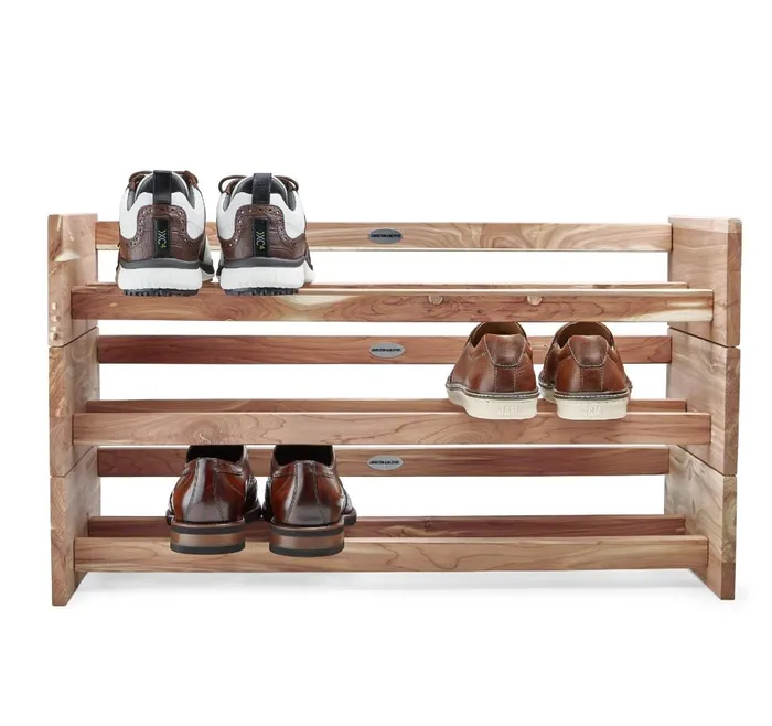 Johnston and Murphy Stacking Shoe Rack Cedar Men Shoe Care and Accessories