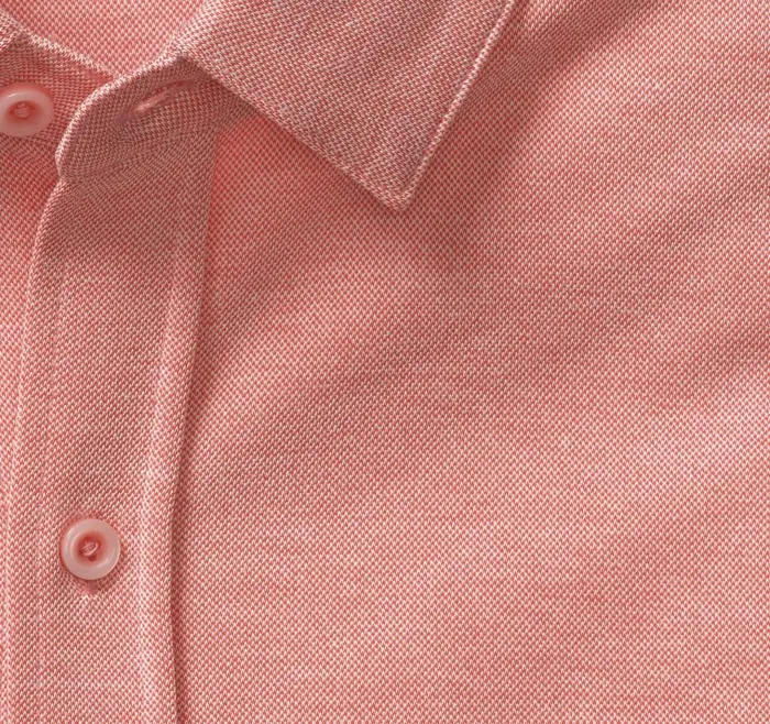 Johnston and Murphy Vintage Birdseye ButtonFront Shirt Coral Men ShortSleeve Shirts