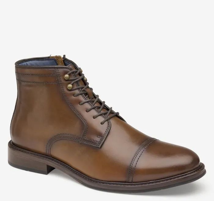 Johnston and Murphy XC Flex Raleigh Cap Toe Zip Boot Tan Full Grain Men Boots Johnston and Murphy XC Flex Raleigh Cap Toe Zip Boot Tan Full Grain Men Boots