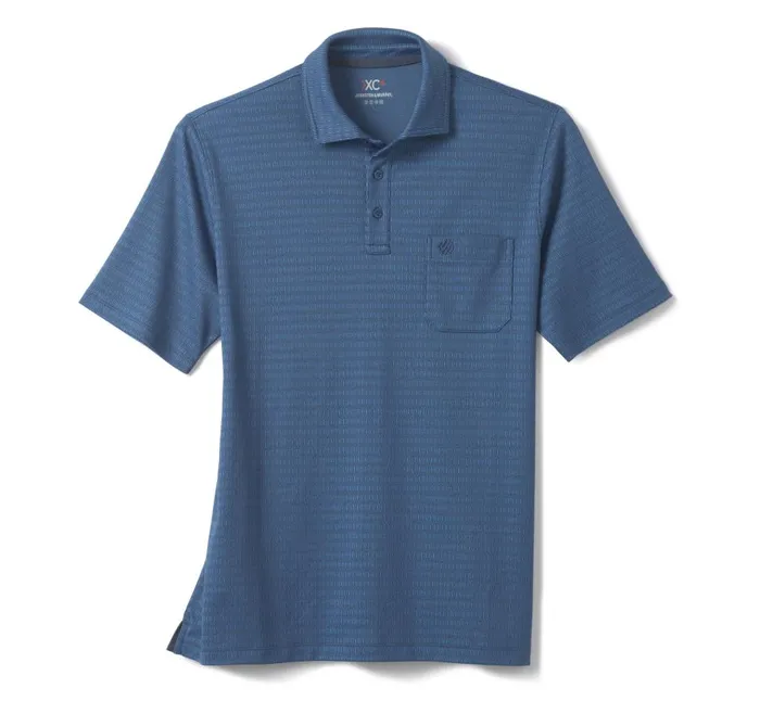 Johnston and Murphy XC4 Jacquard Performance Polo Navyblue Geo Men Polos and Tees Johnston and Murphy XC4 Jacquard Performance Polo Navyblue Geo Men Polos and Tees
