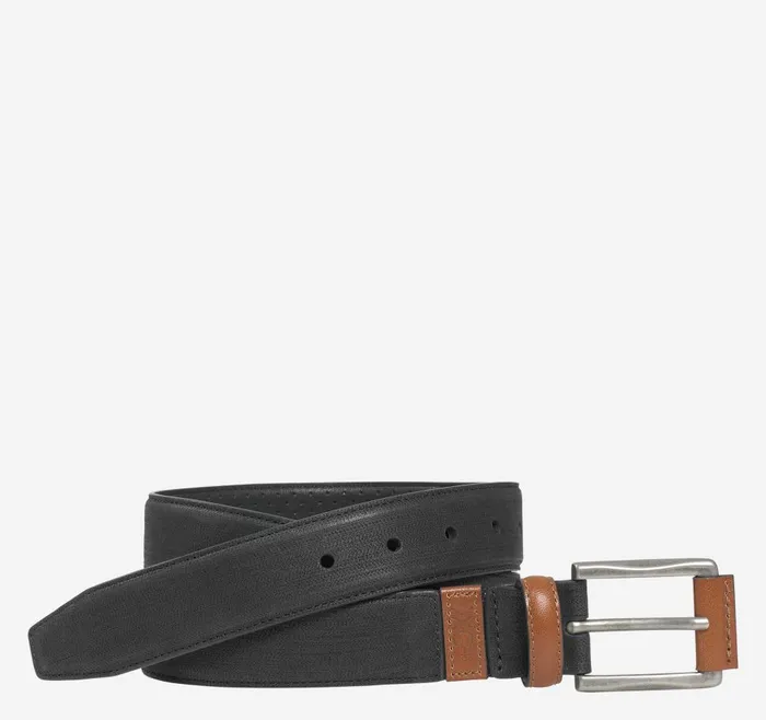 Johnston and Murphy XC4 Sport Casual Belt Black Nubuck Men Belts