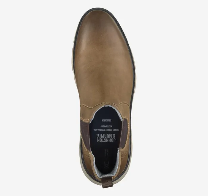 Johnston and Murphy XC4 Tanner Chelsea Boot Brown Oiled Full Grain Men Boots