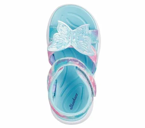 Jumpsters Sandal 8211 Butterfly Brights Aqua Multi Kids SKECHERS Toddlers UK Sizes 49 Jumpsters Sandal 8211 Butterfly Brights Aqua Multi Kids SKECHERS Toddlers UK Sizes 49