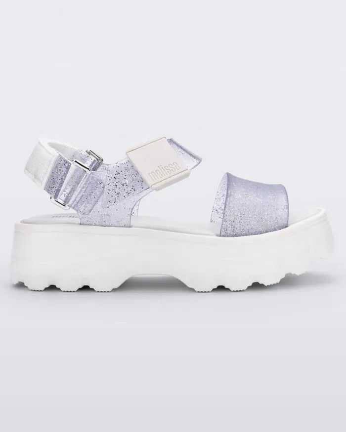 Kick Off Sandal Whiteglitter Clear Women Melissa Platforms