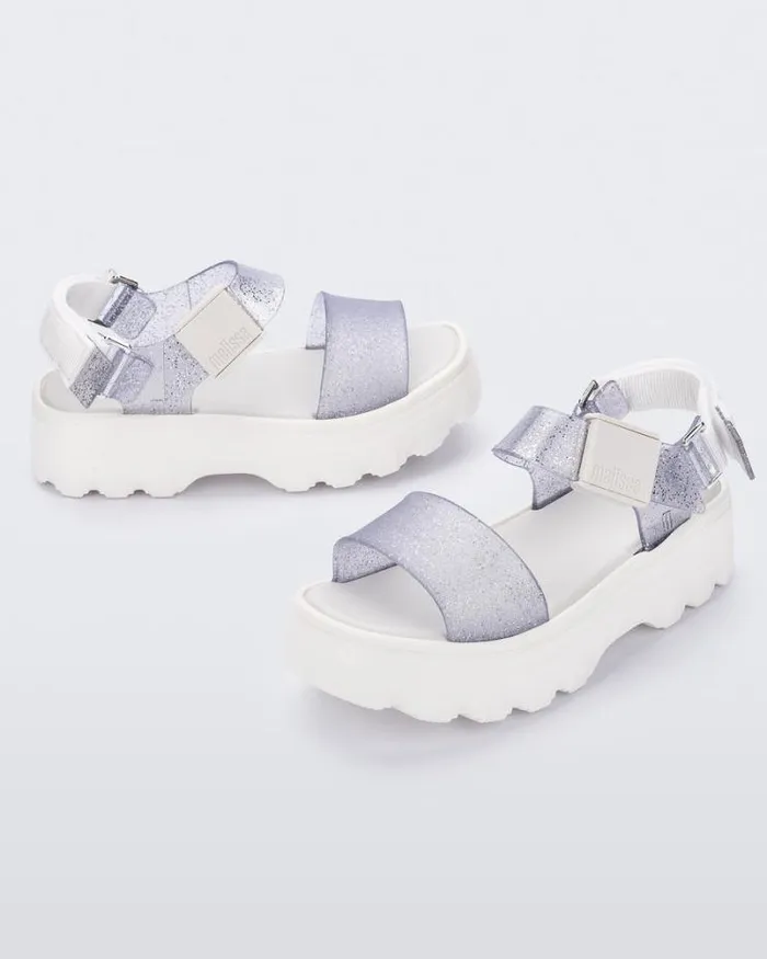 Kick Off Sandal Whiteglitter Clear Women Melissa Platforms