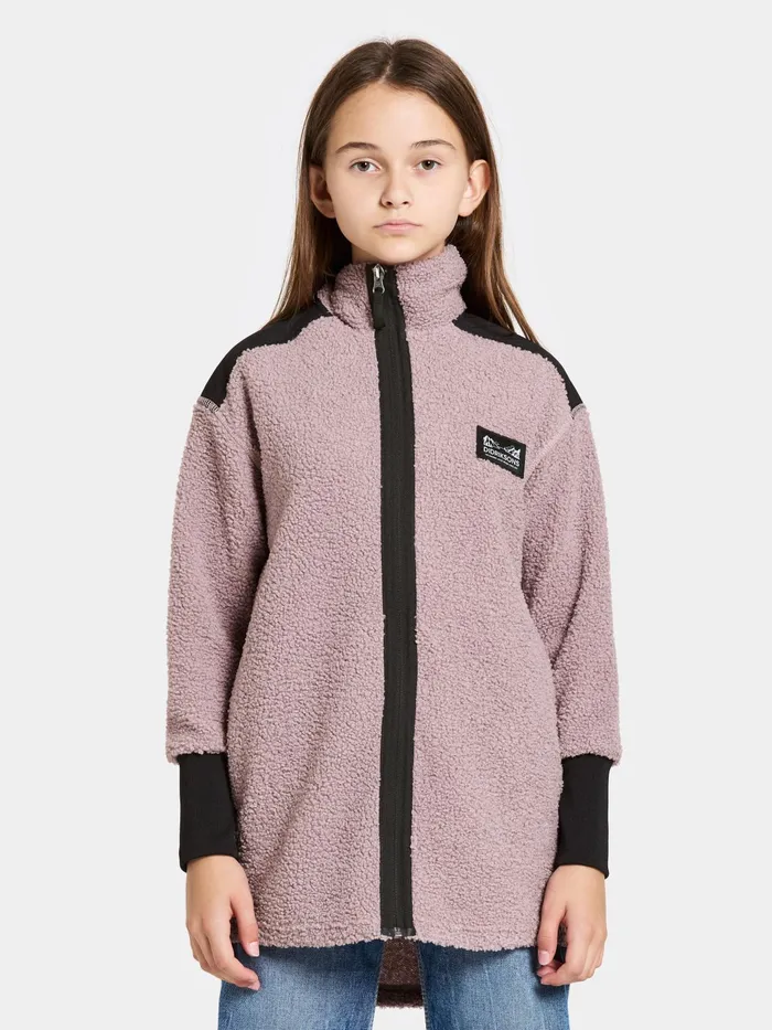 Kids Ampere FullZip Long Dusty Lilac Didriksons Fleece and Midlayers