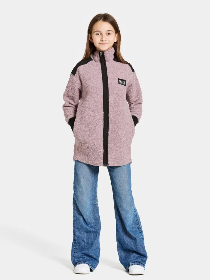 Kids Ampere FullZip Long Dusty Lilac Didriksons Fleece and Midlayers