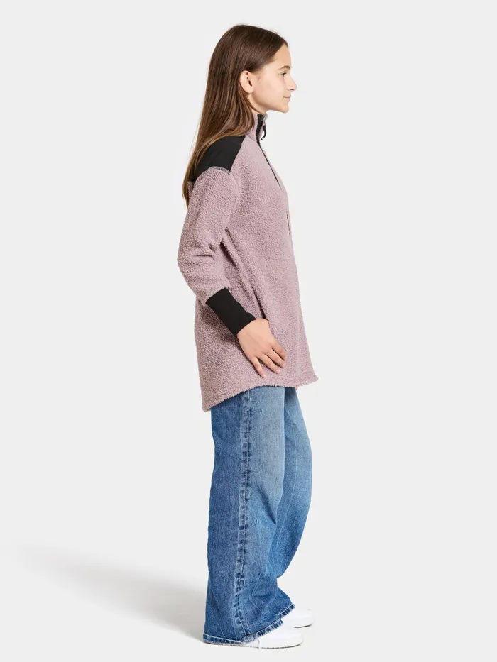 Kids Ampere FullZip Long Dusty Lilac Didriksons Fleece and Midlayers