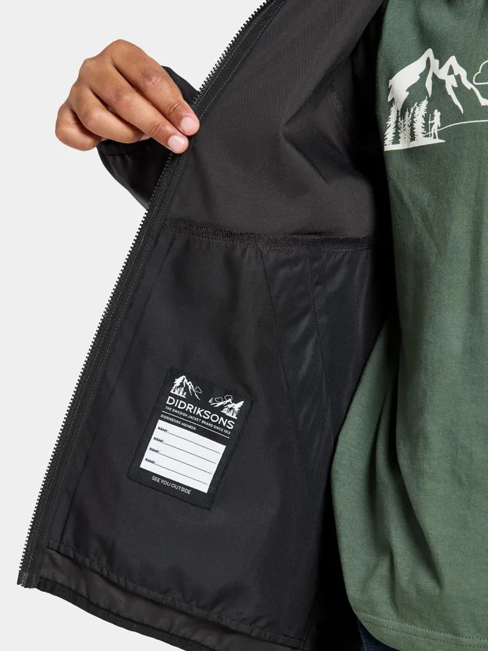 Kids Barken Jacket Graphite Didriksons Spring Jackets