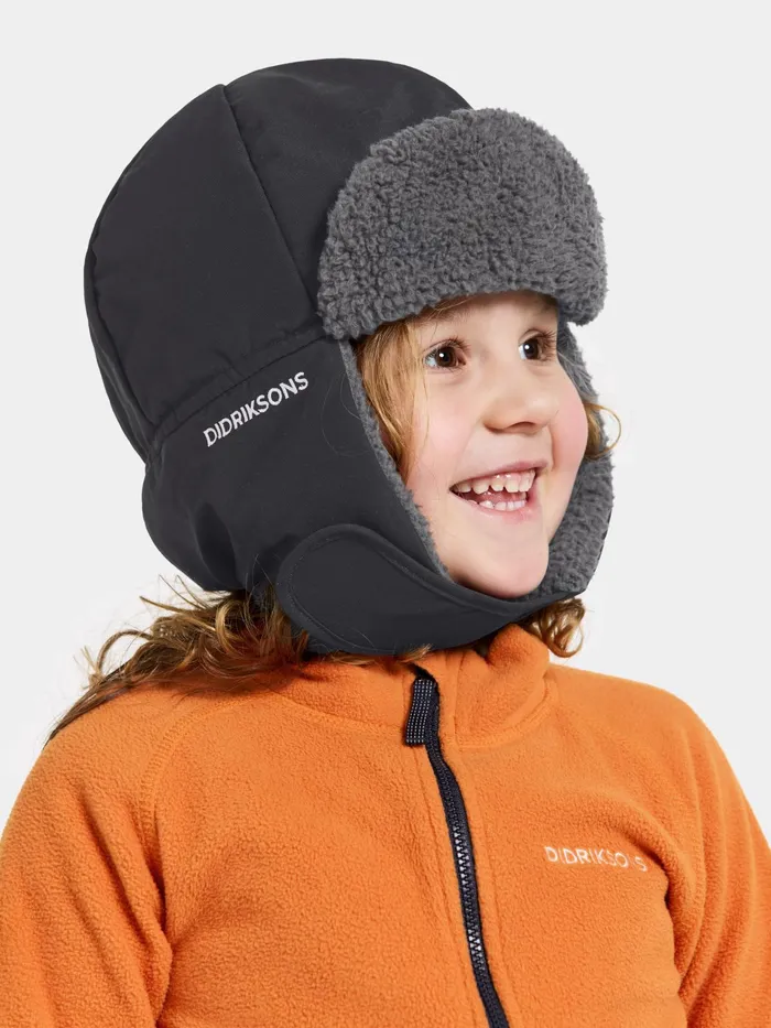 Kids Biggles Cap Classics Black Didriksons Hats and Caps