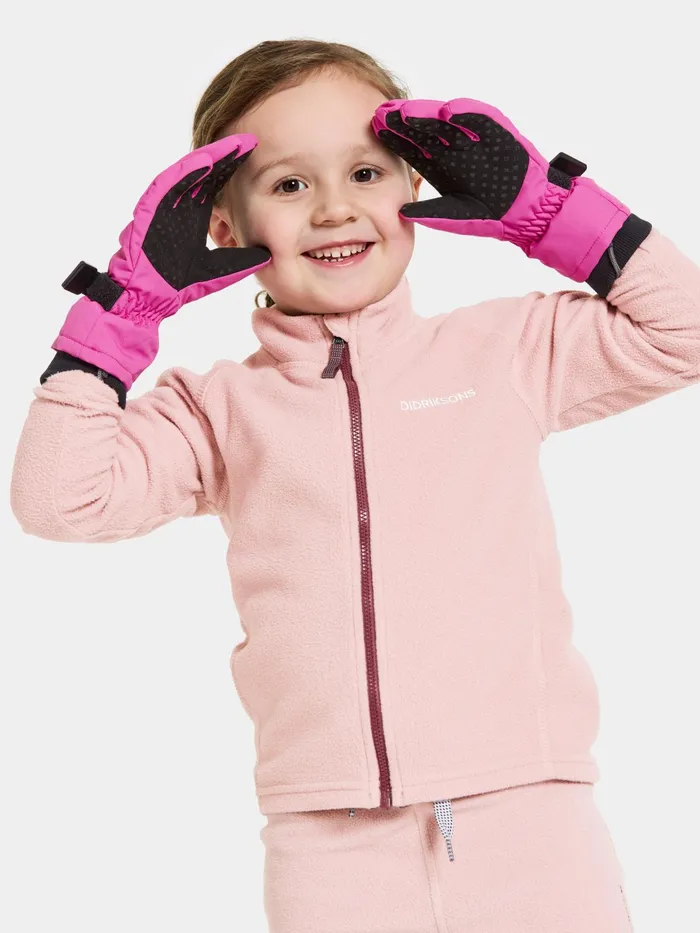Kids Biggles Gloves Plastic Pink Didriksons Gloves and Mittens