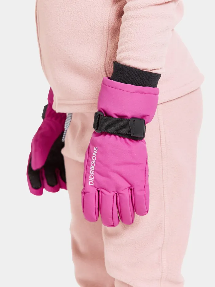 Kids Biggles Gloves Plastic Pink Didriksons Gloves and Mittens