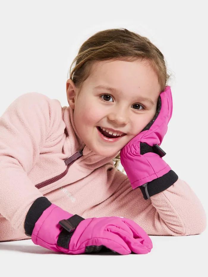Kids Biggles Gloves Plastic Pink Didriksons Gloves and Mittens