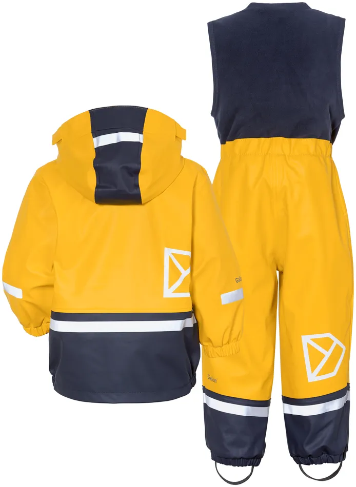 Kids Boardman Kid039s Set Classic Oat Yellow Didriksons Lined Rain Set
