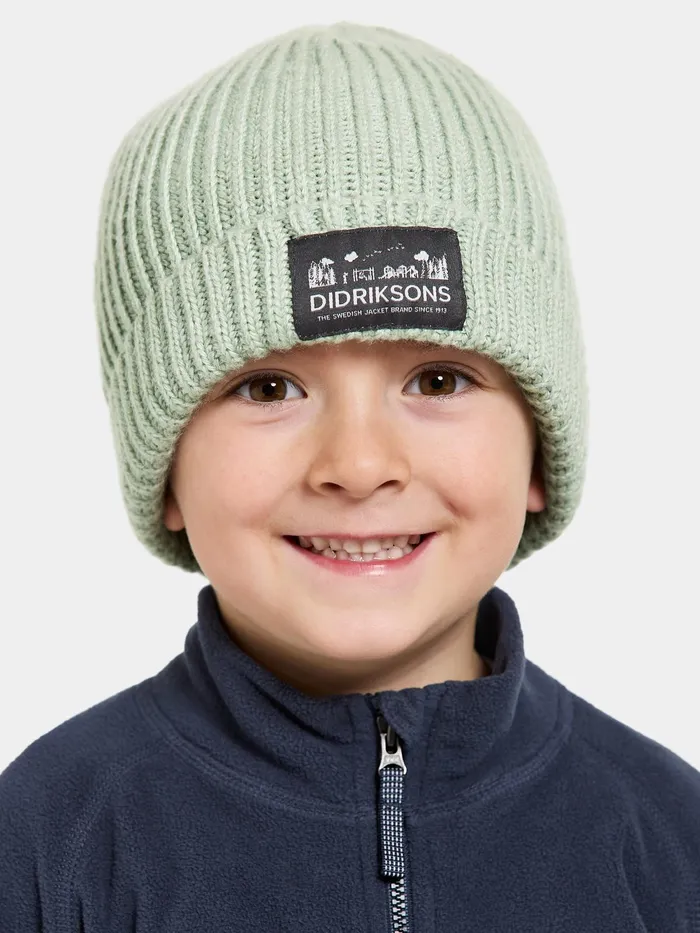Kids Bus Beanie Pale Mint Didriksons Hats and Caps