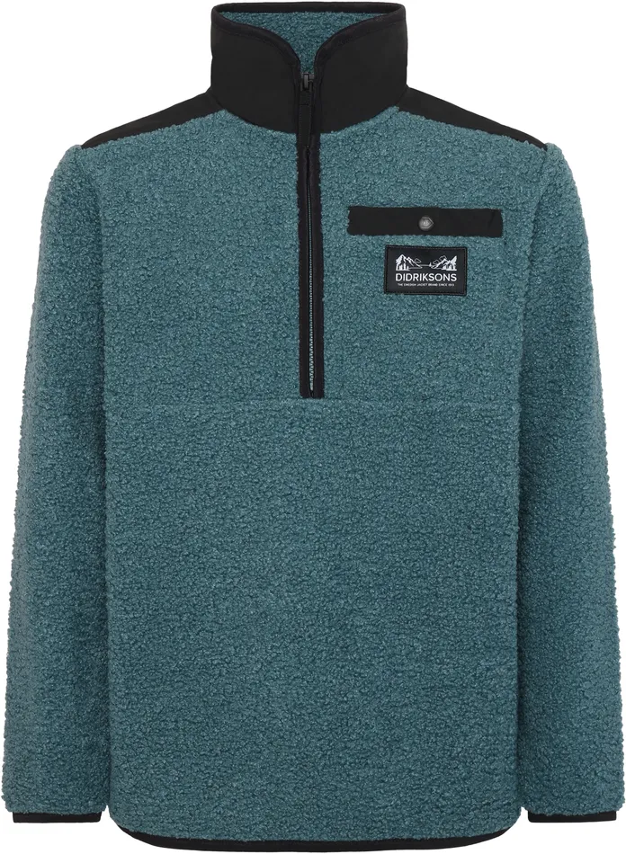 Kids Exa Half Zip Star Blue Didriksons Fleece and Midlayers
