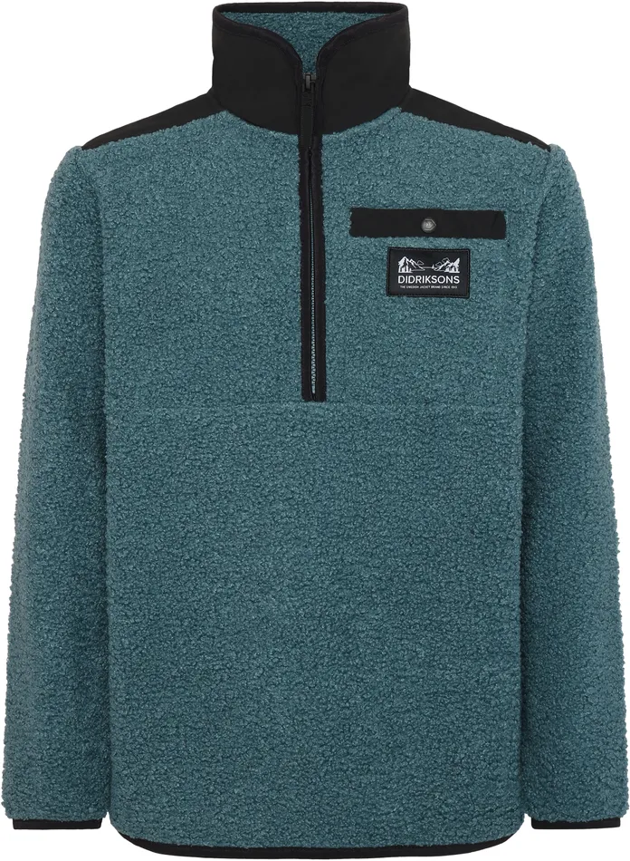Kids Exa Half Zip Star Blue Didriksons Fleece and Midlayers