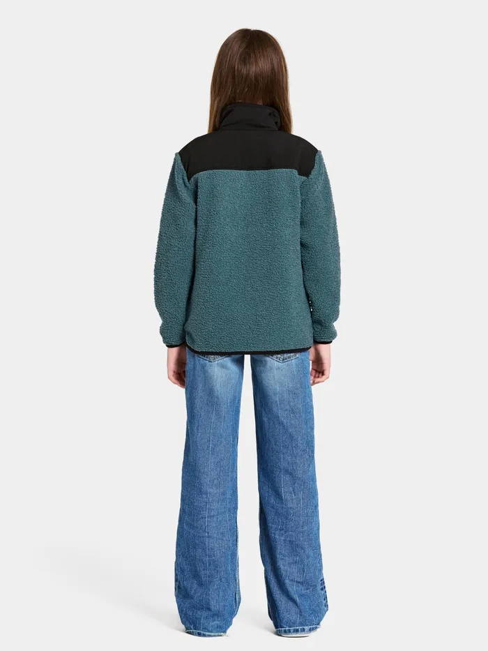 Kids Exa Half Zip Star Blue Didriksons Fleece and Midlayers