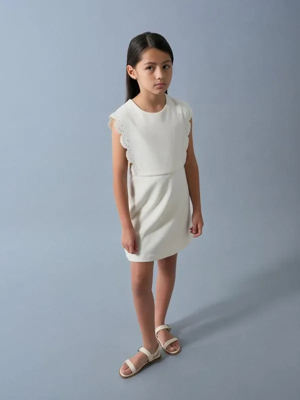 Kids Girls039 Yvette Double Strap Sandals 8211 Chalk CHARLES and KEITH Shoes