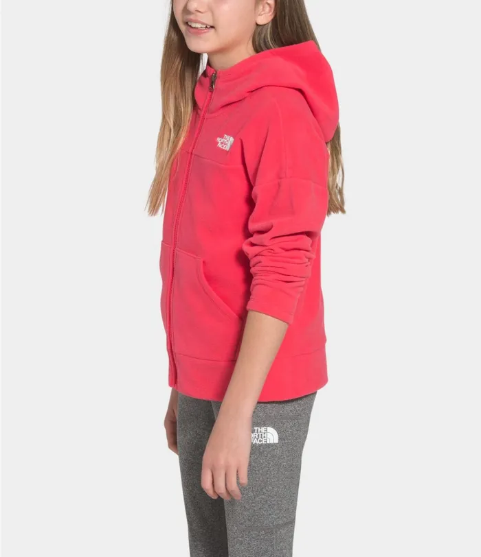 Kids Glacier Full Zip Hoodie Paradise Pink The North Face Fleece