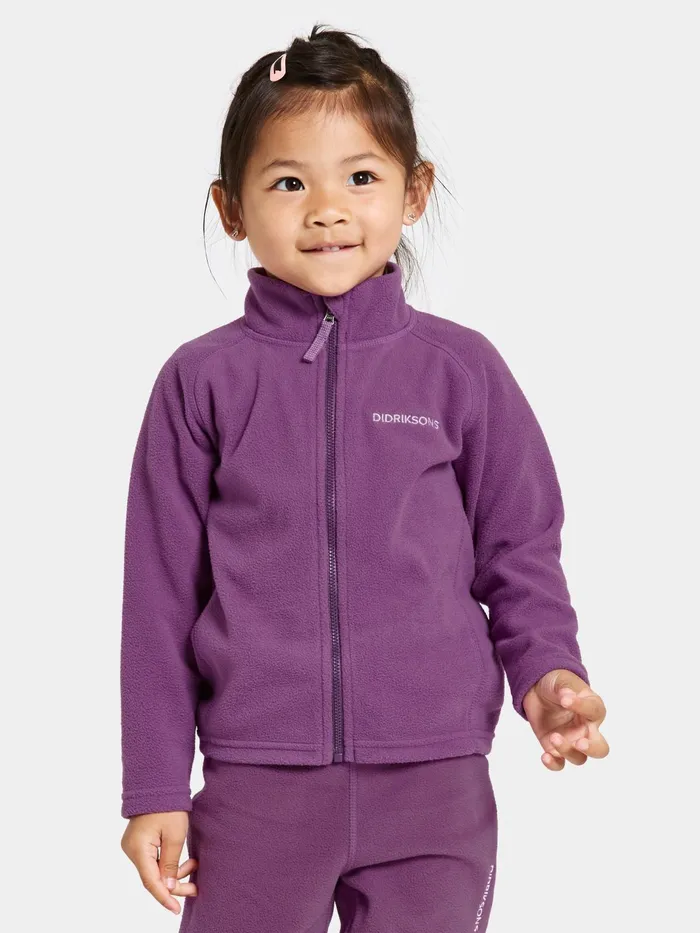 Kids Monte FullZip Grape Didriksons Fleece and Midlayers